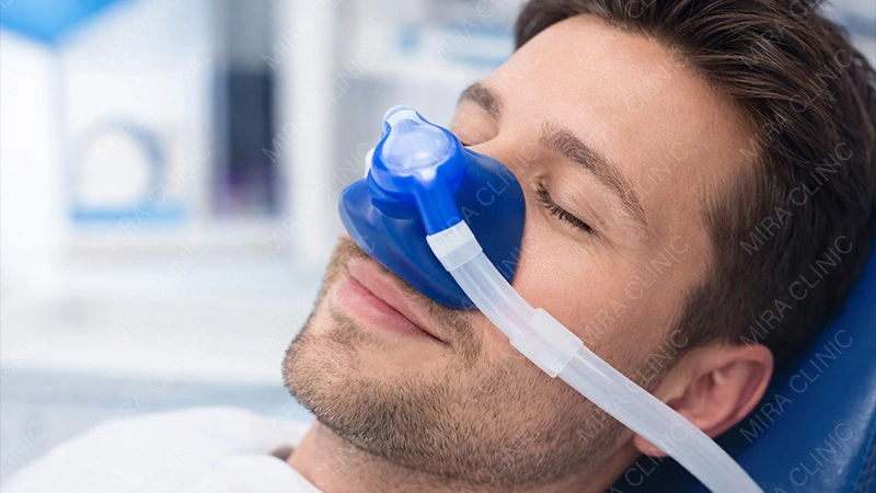 Nitrous oxide for mild to moderate dental anxiety